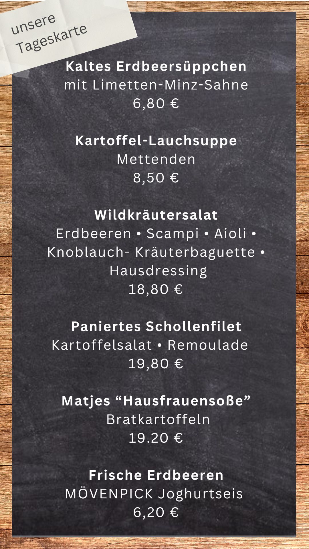 Tageskarte Homepage